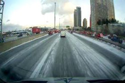 An image showing a snowy road